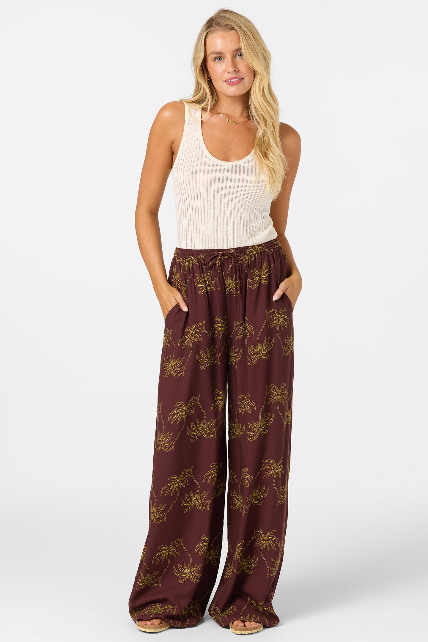Rosalie Palm Stripe Pants - Image 2