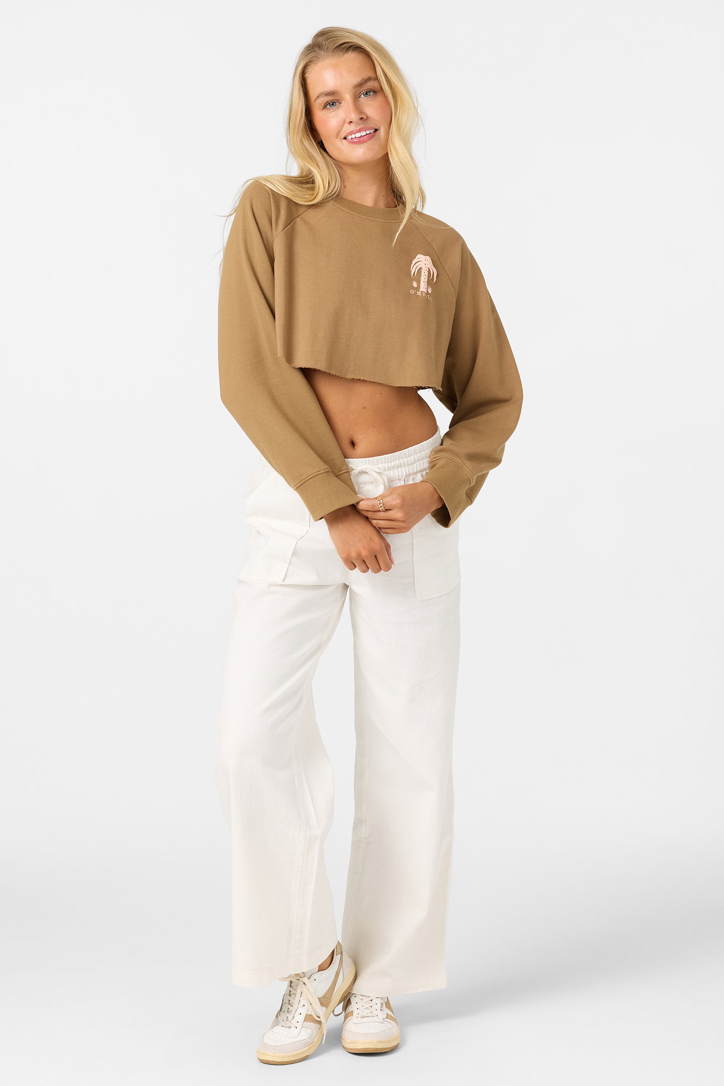 Palm Raw Edge Crop Fleece - Image 3