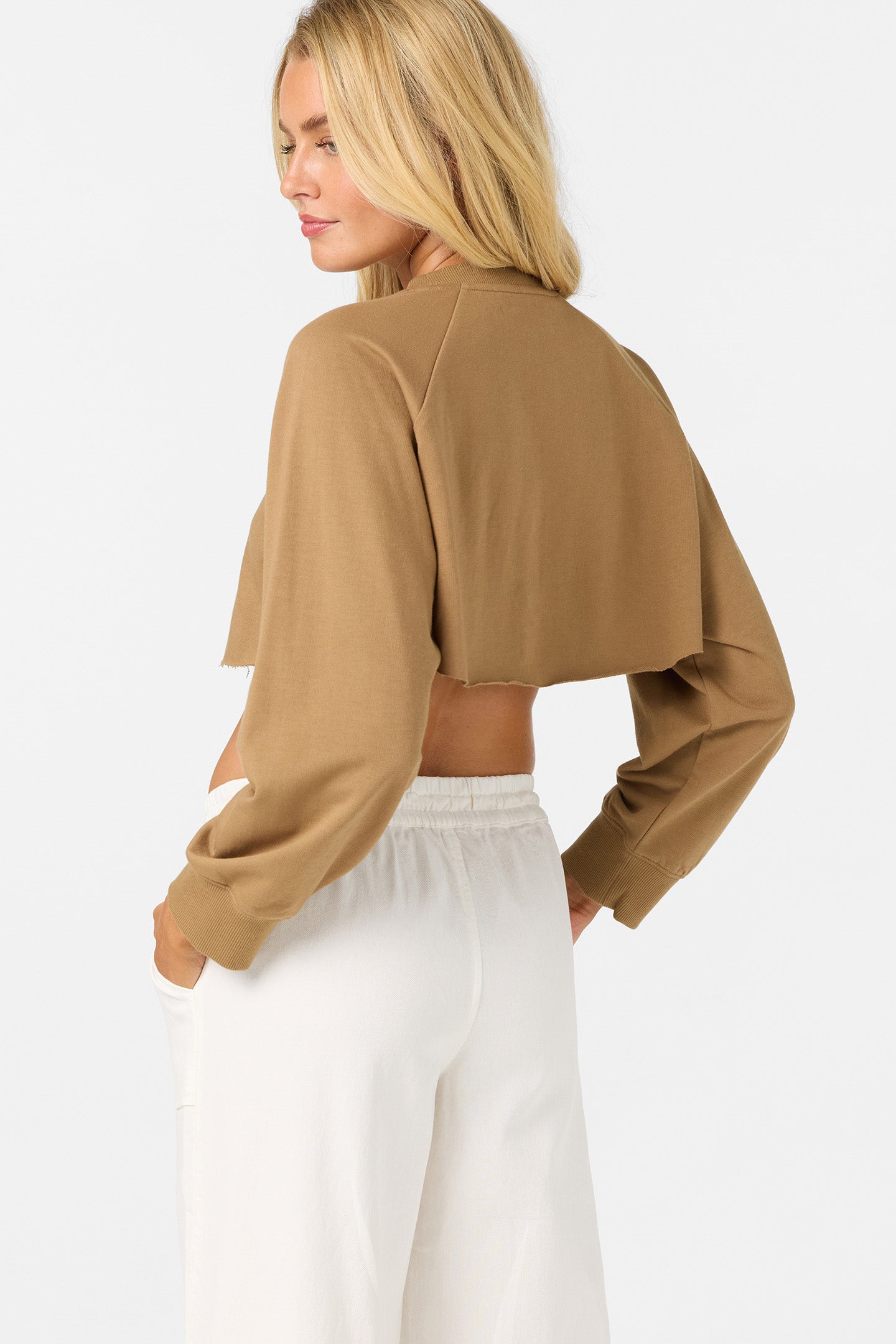 Palm Raw Edge Crop Fleece - Image 2