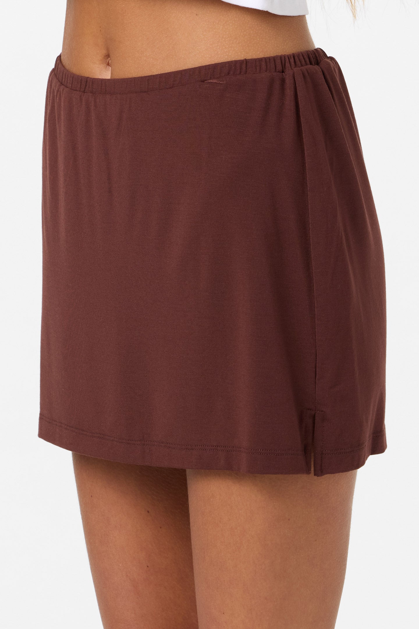 Alyssa Solid Knit Short Skirt - Image 6