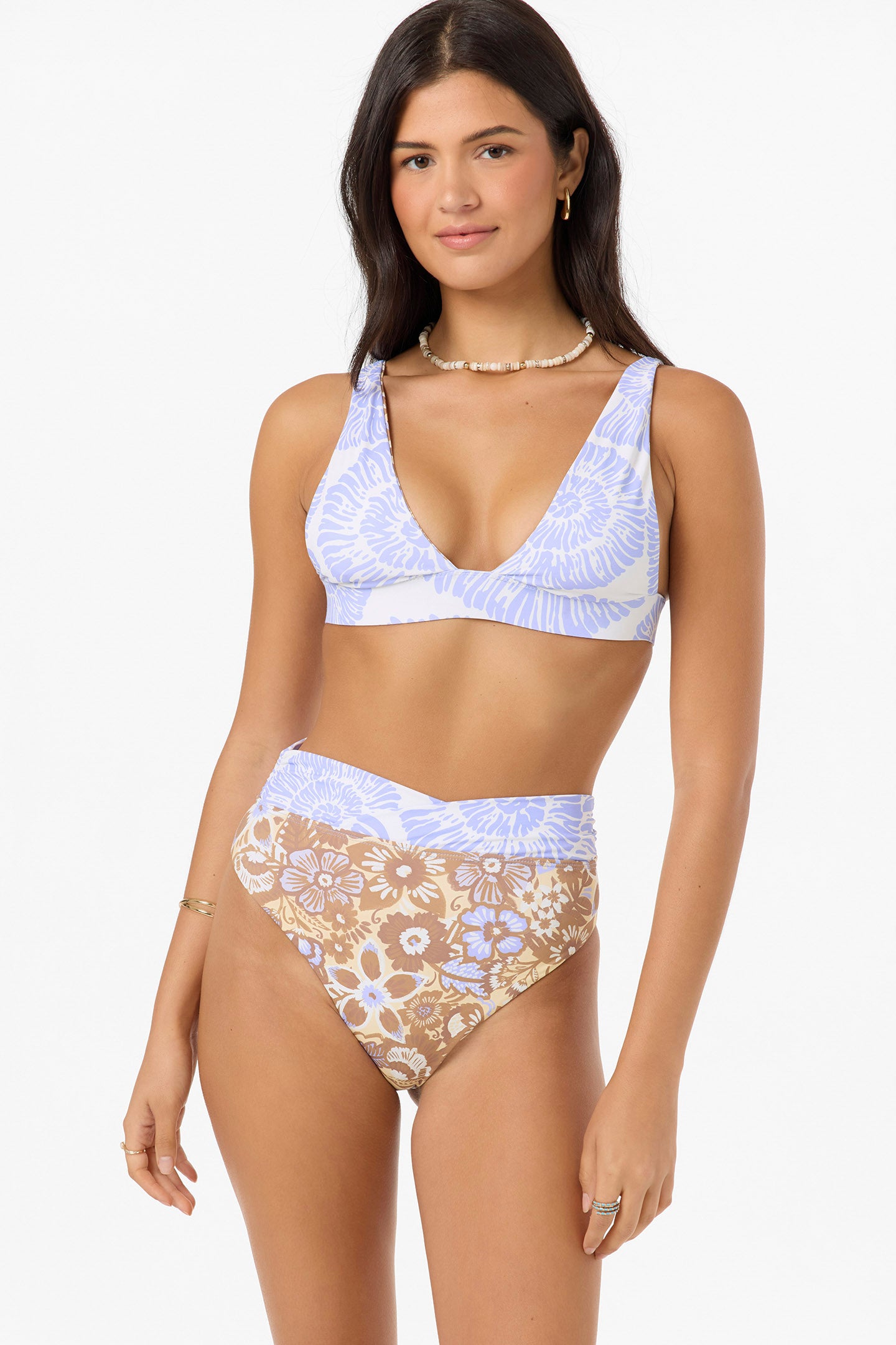 Izabelle Floral Cancun Revo Fixed Triangle Bikini Top - Image 6