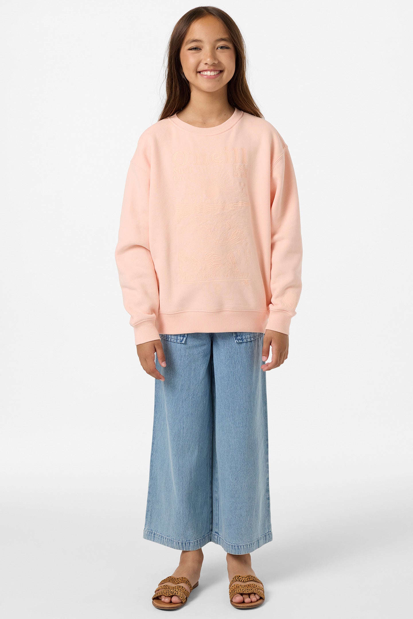 Girl's Chore Break Oversized Crew Neck Fleece - Image 3