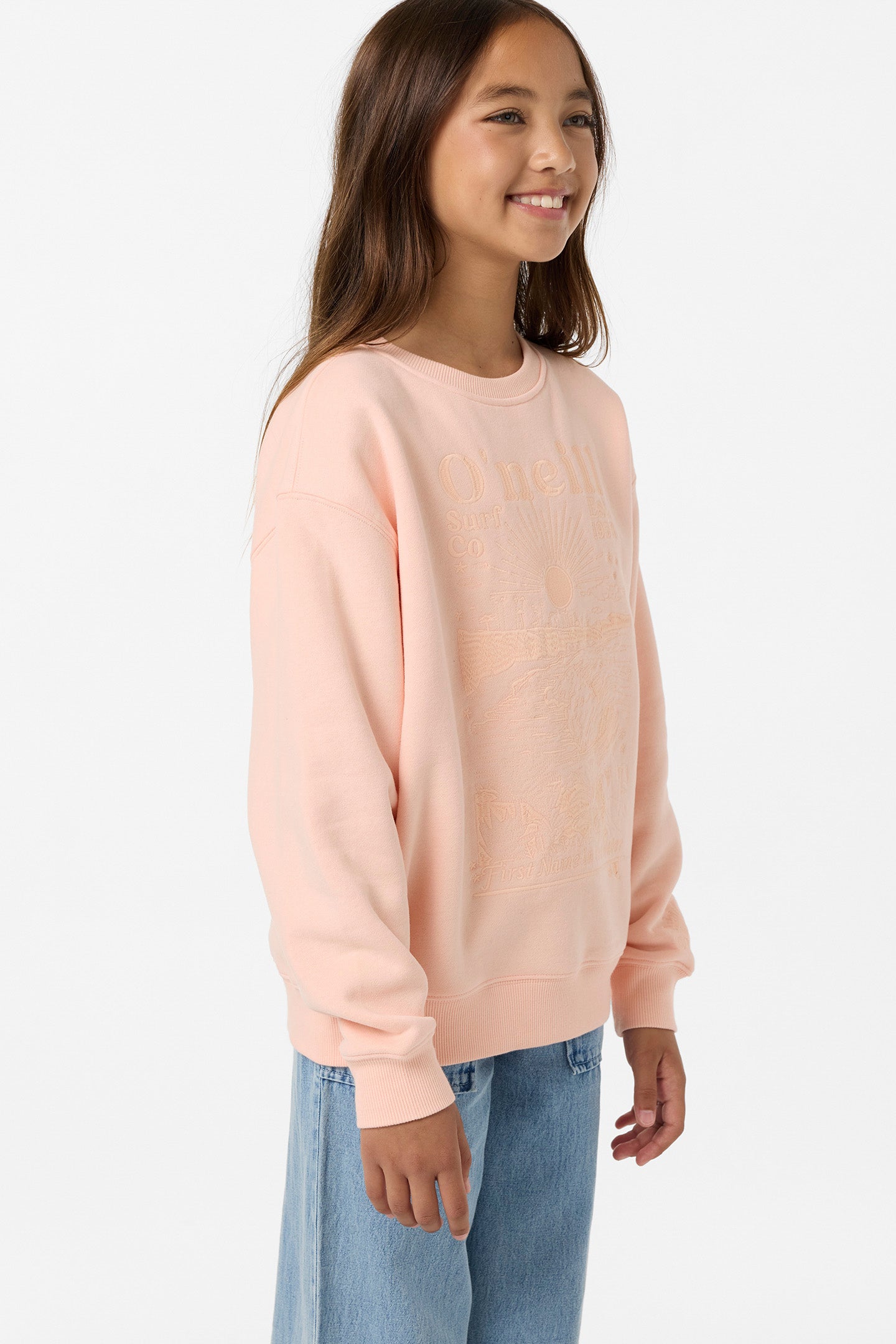 Girl's Chore Break Oversized Crew Neck Fleece - Image 5