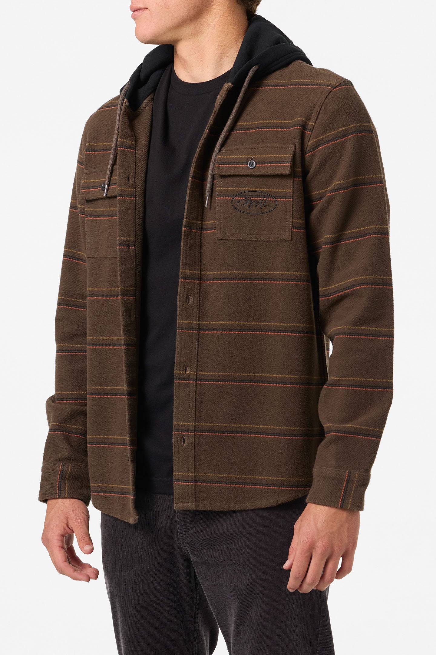Archer Hooded Flannel Standard Fit Long Sleeve Shirt - Image 3