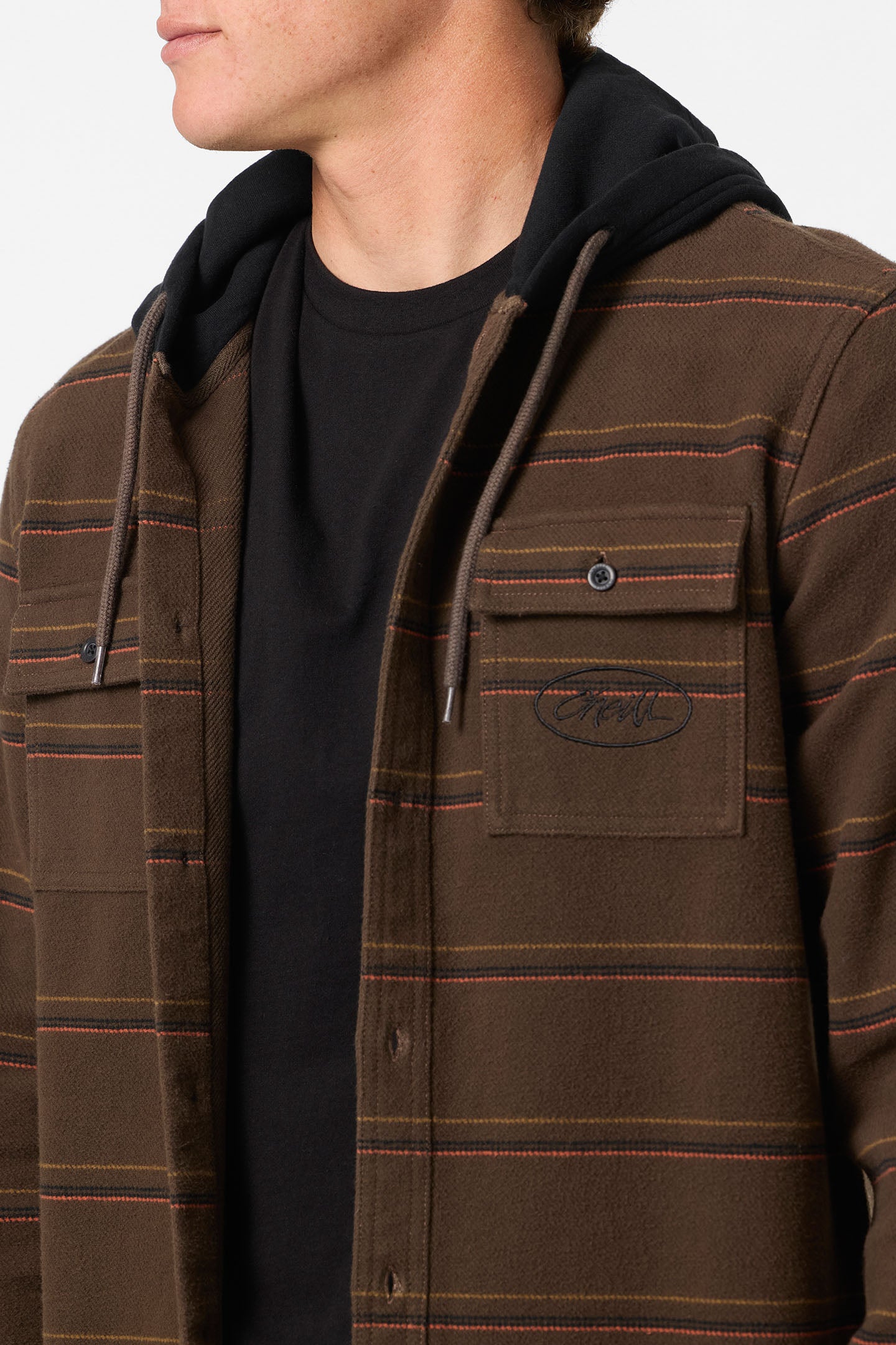 Archer Hooded Flannel Standard Fit Long Sleeve Shirt - Image 4