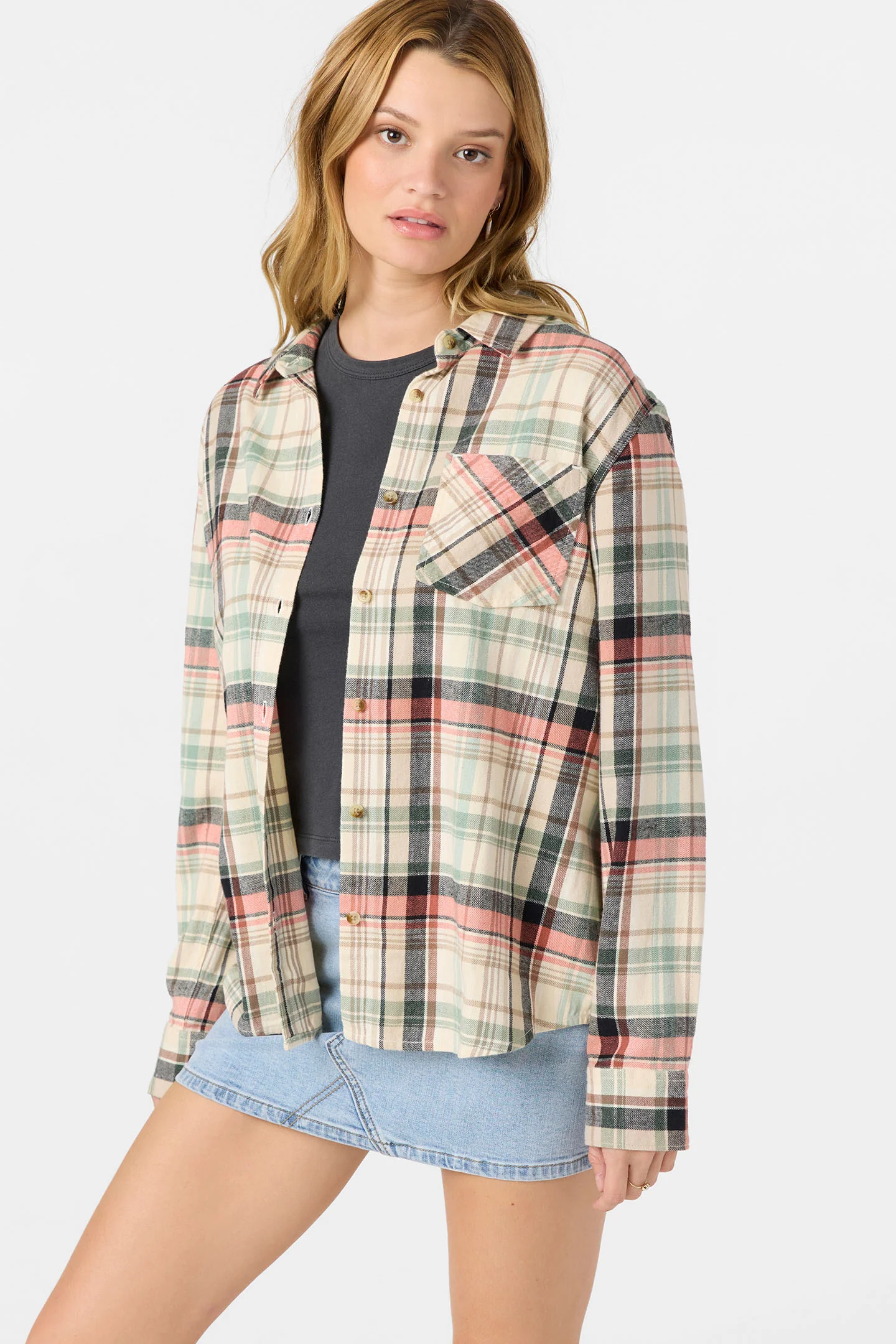 Logan Flannel Long Sleeve Top