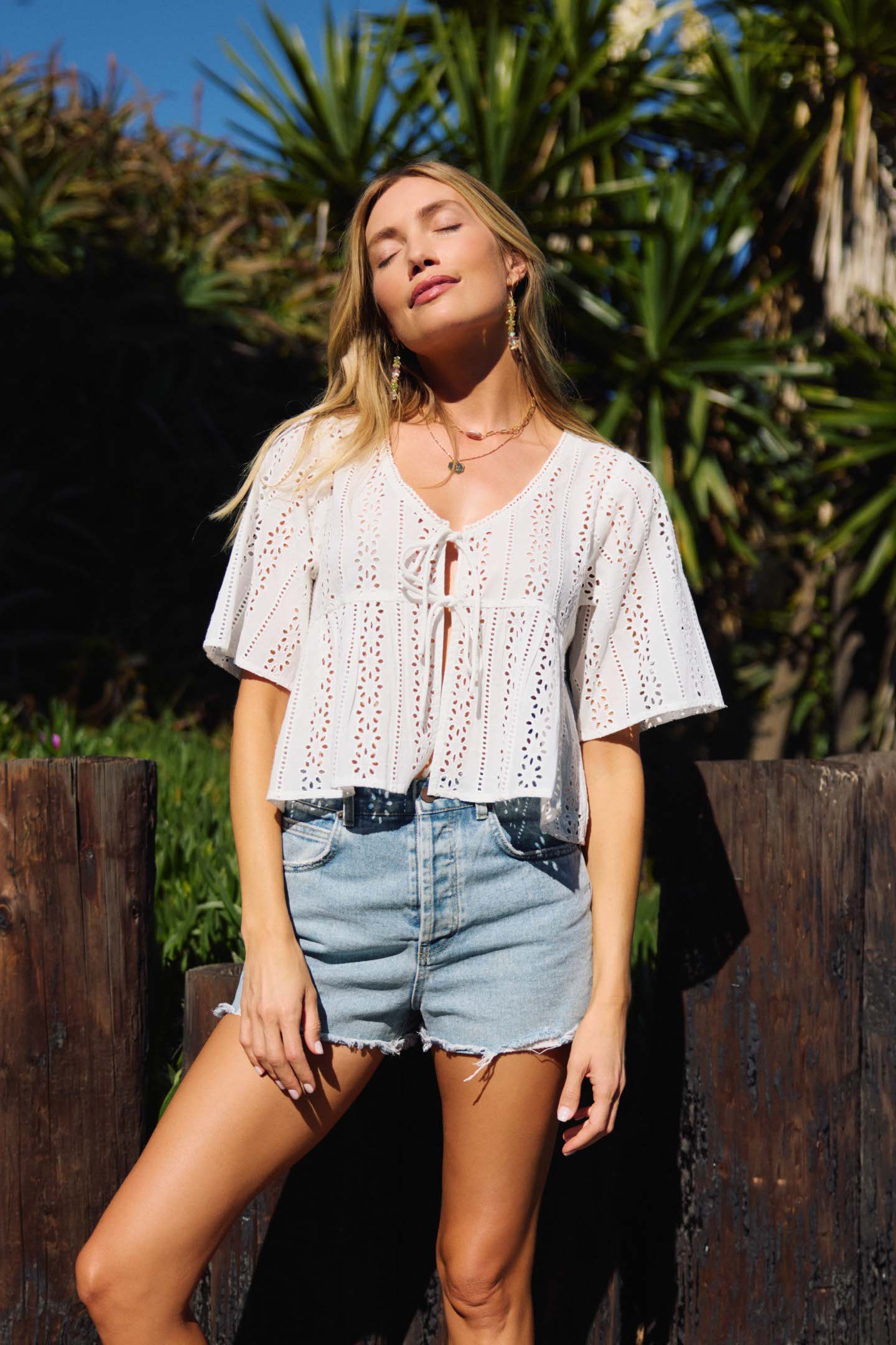 Loni Eyelet Top