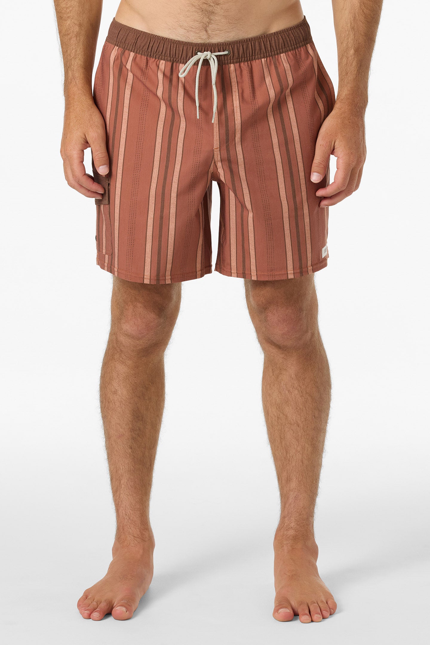 Hermosa Retro Elastic Waist 17 Swim Trunks - Image 2