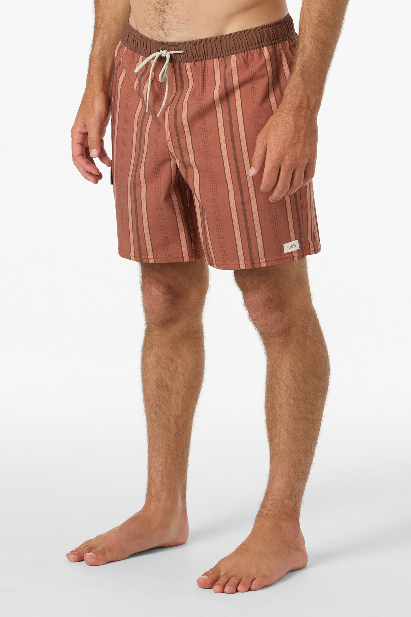 Hermosa Retro Elastic Waist 17 Swim Trunks - Image 3
