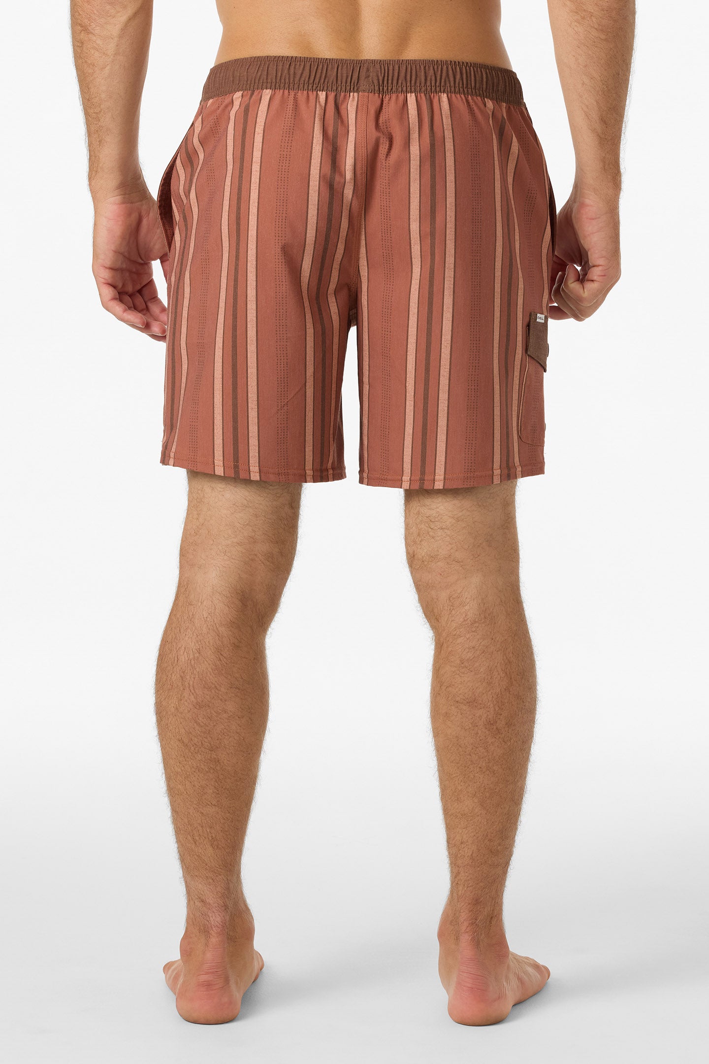 Hermosa Retro Elastic Waist 17 Swim Trunks - Image 4