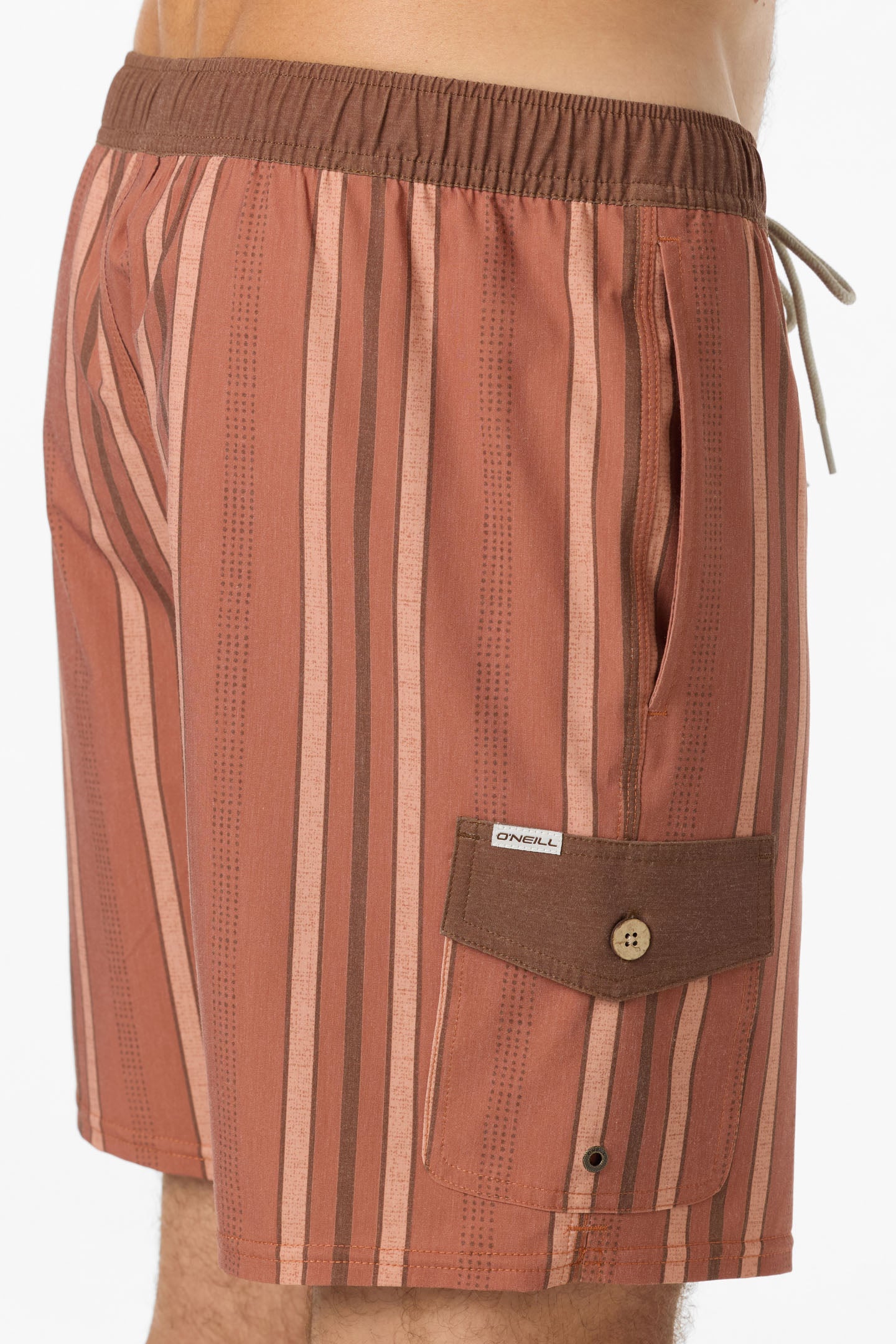 Hermosa Retro Elastic Waist 17 Swim Trunks - Image 5