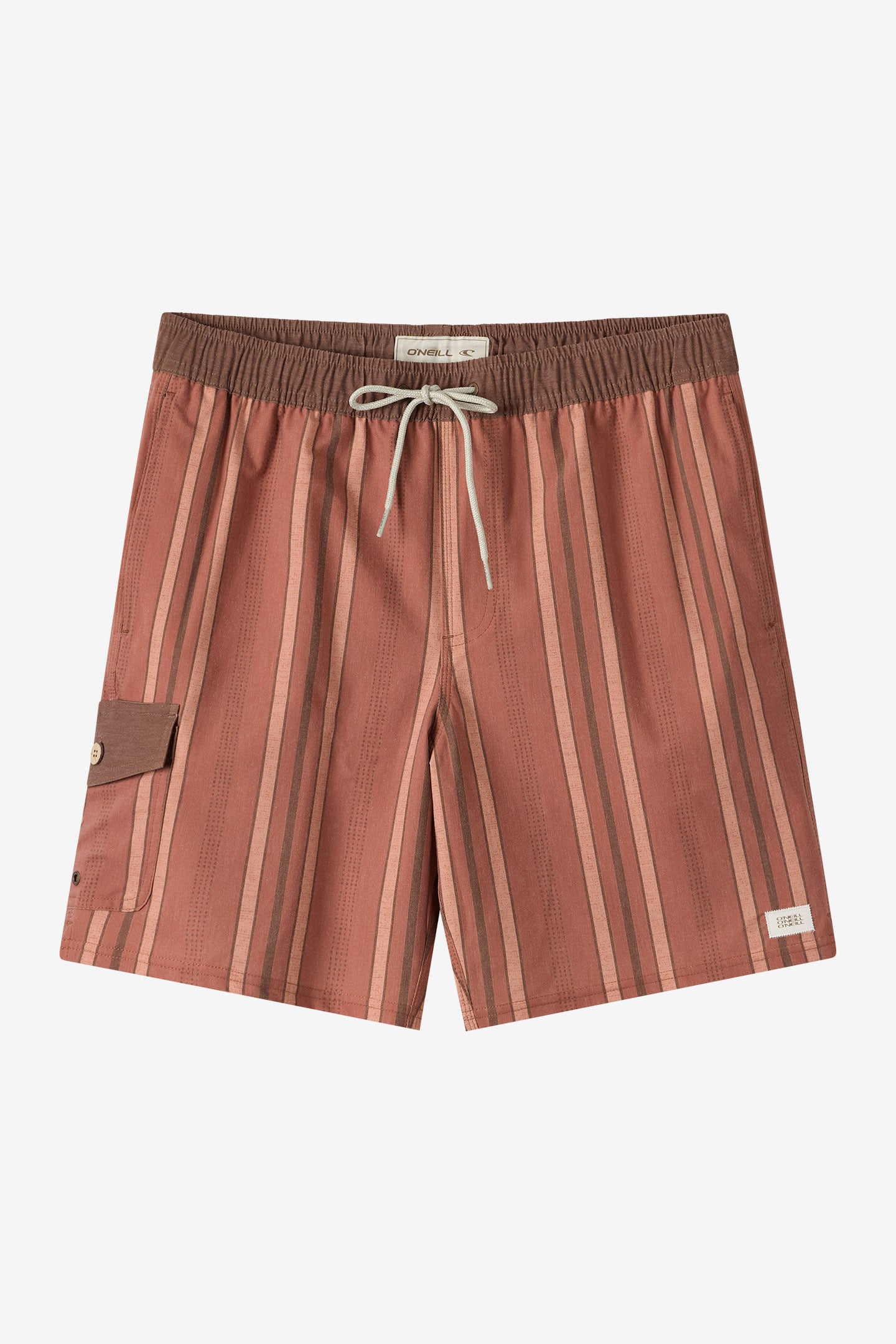 Hermosa Retro Elastic Waist 17 Swim Trunks