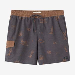 Hermosa Retro 17 Elastic Waist Swim Trunks