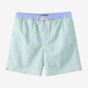 Hermosa Elastic Waist Lined 17 Swim Trunks