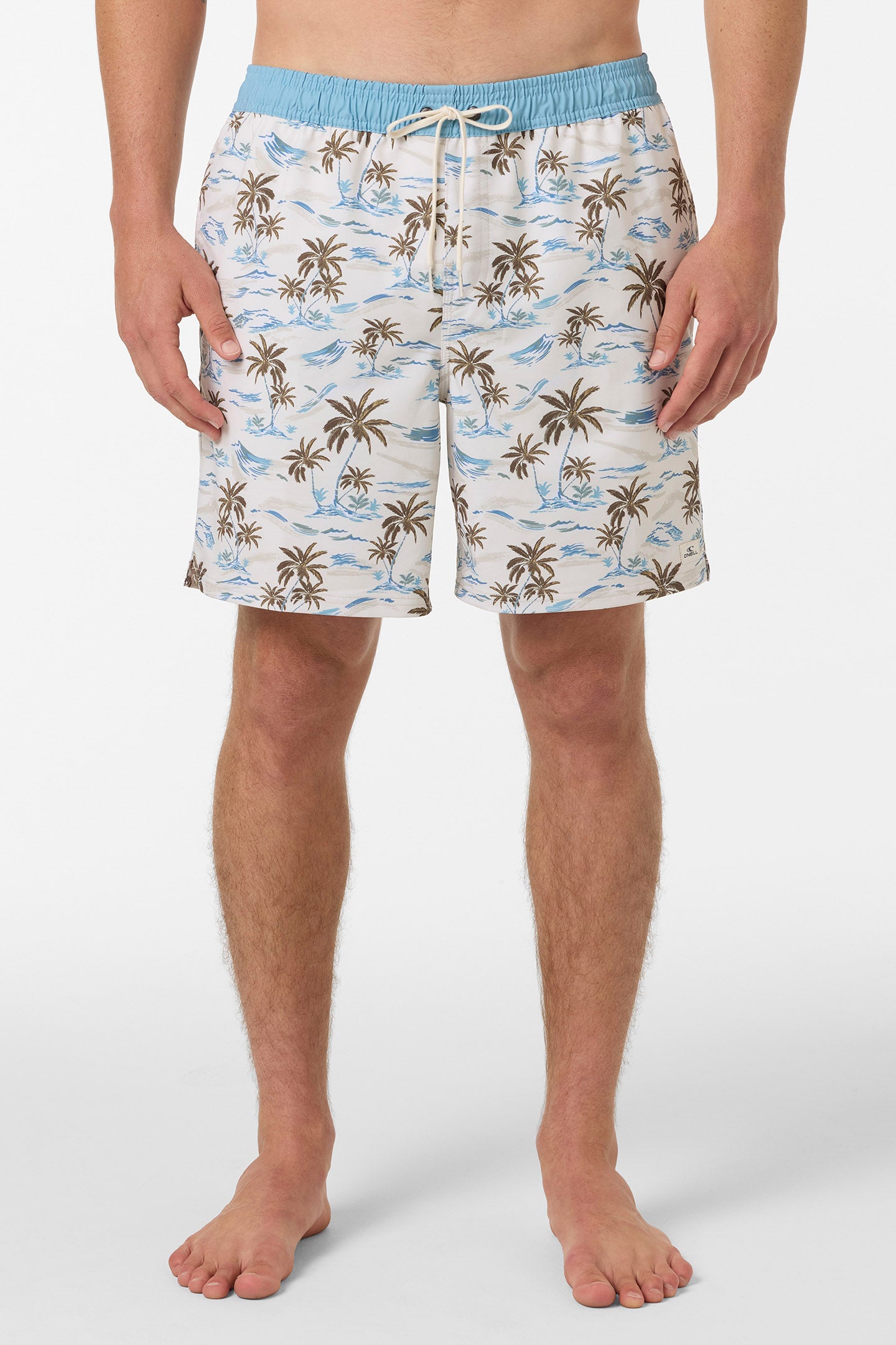 Hermosa Elastic Waist Lined 17 Swim Trunks - Image 2
