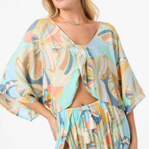 Anna Printed Reversible Cover-Up Top