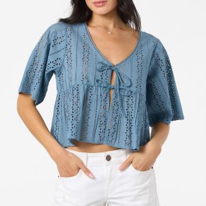 Loni Eyelet Top