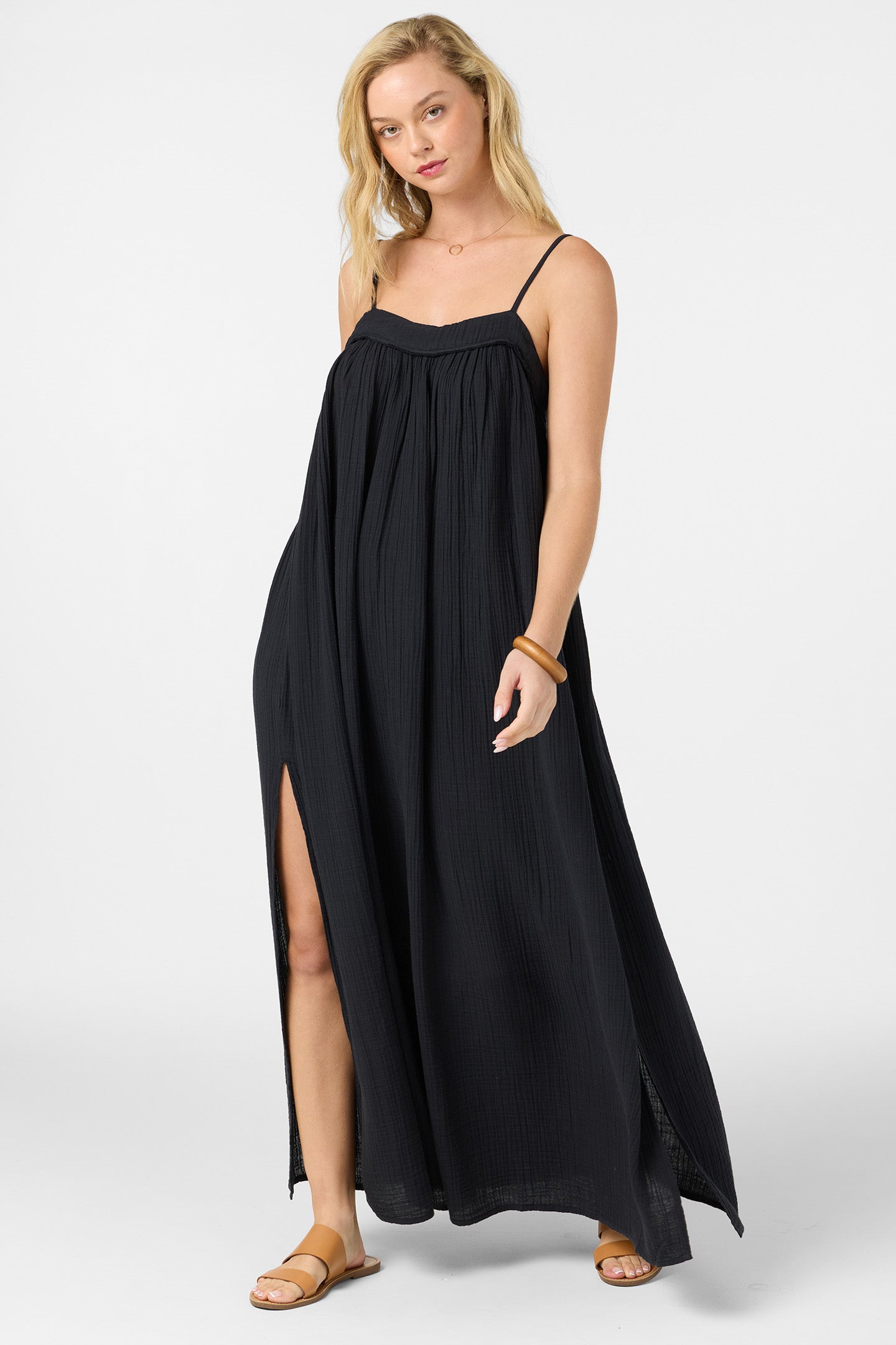 Saltwater Solids Sai Maxi Cover-Up Dress - Image 3