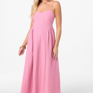 Linden Solid Dress Midi Dress