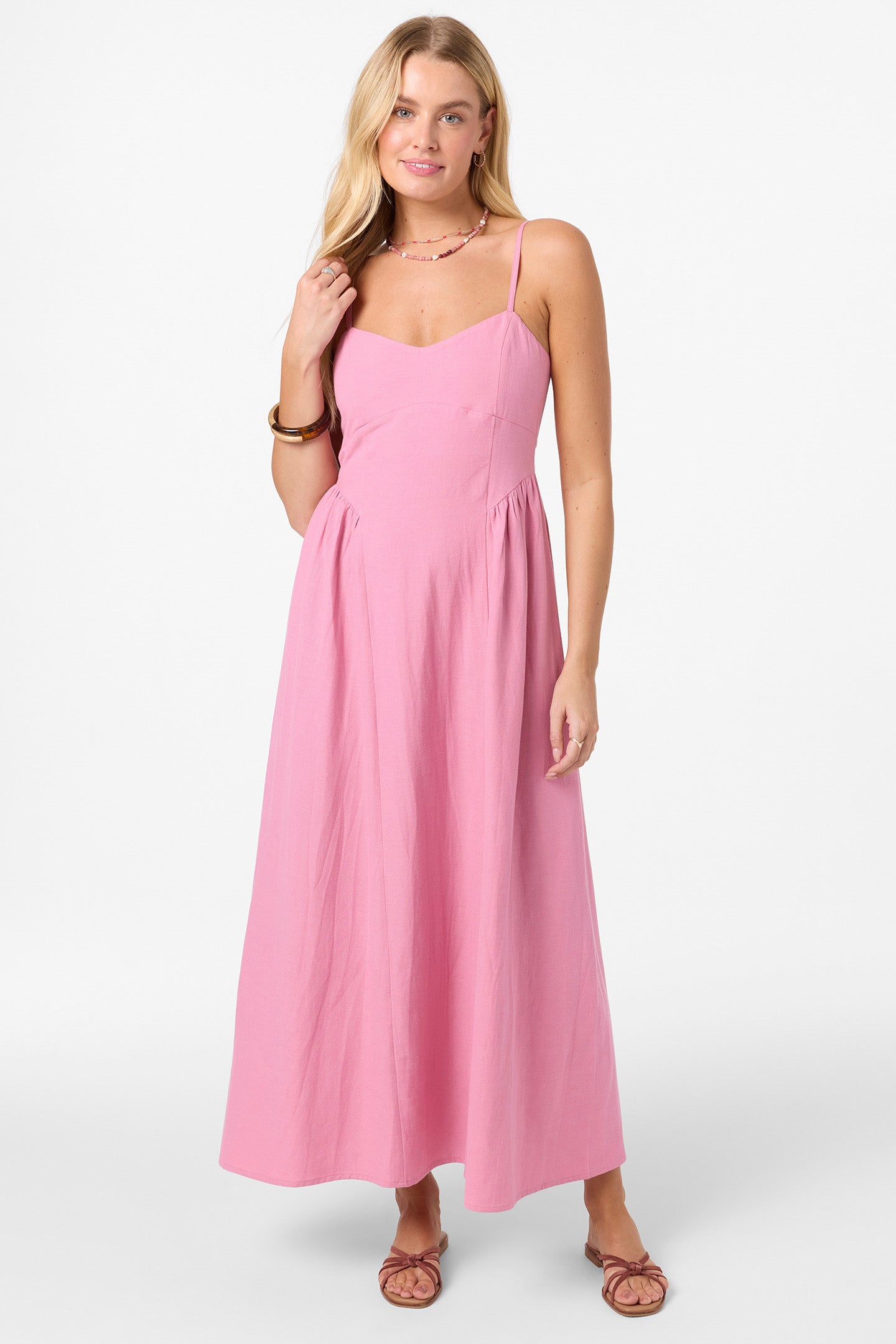Linden Solid Dress Midi Dress - Image 3
