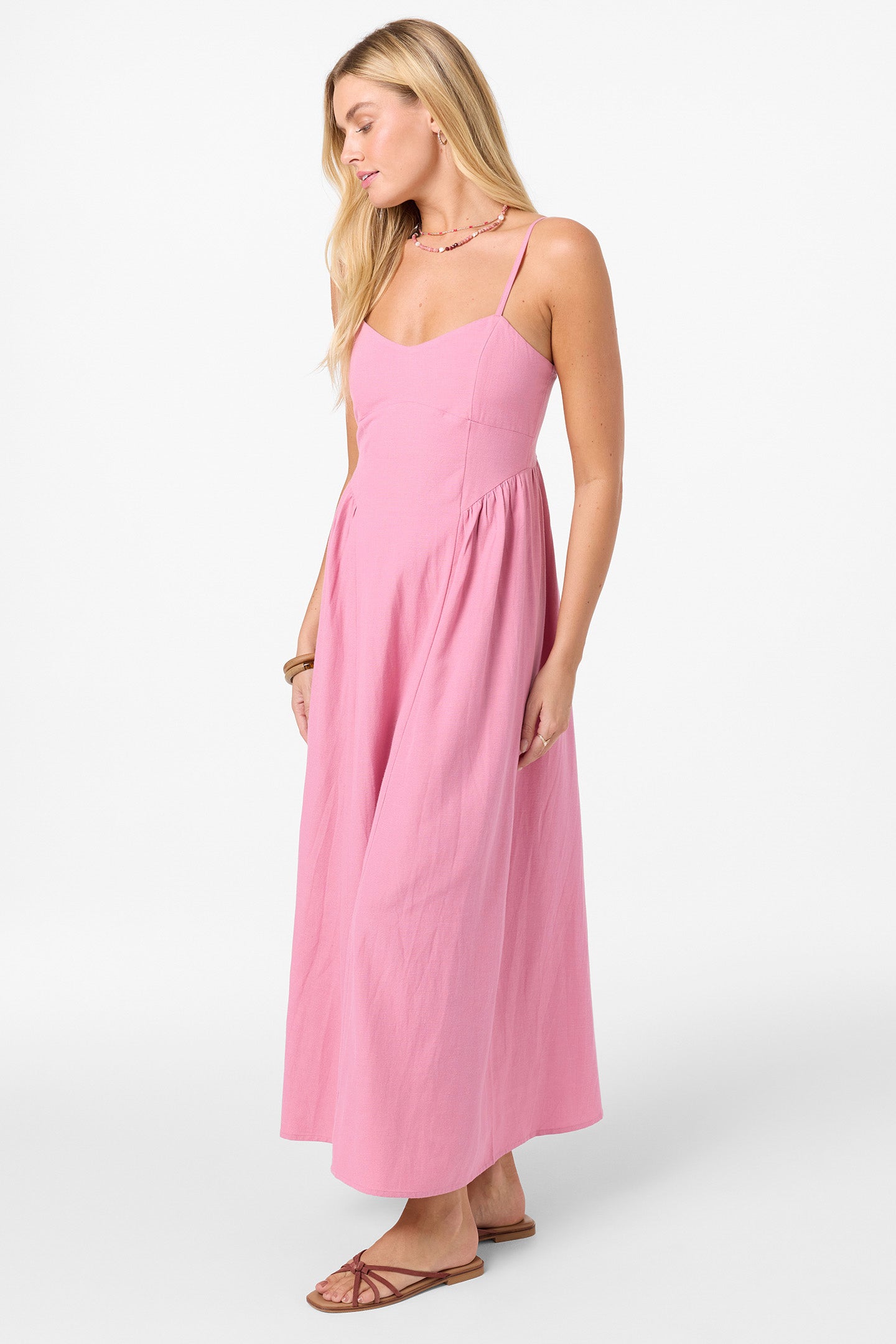 Linden Solid Dress Midi Dress - Image 4