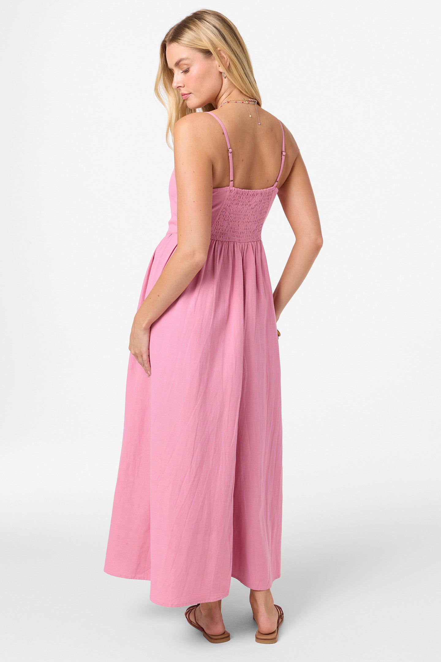 Linden Solid Dress Midi Dress - Image 2