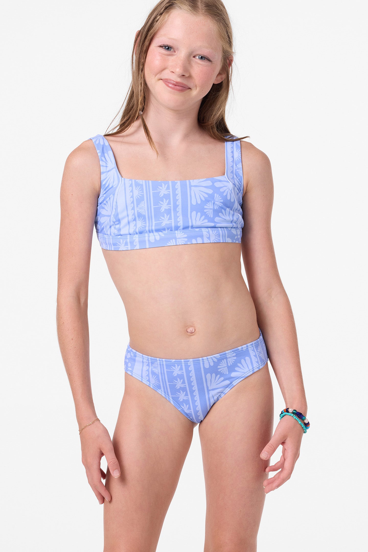 Girl's Surf Abstract Square Neck Set