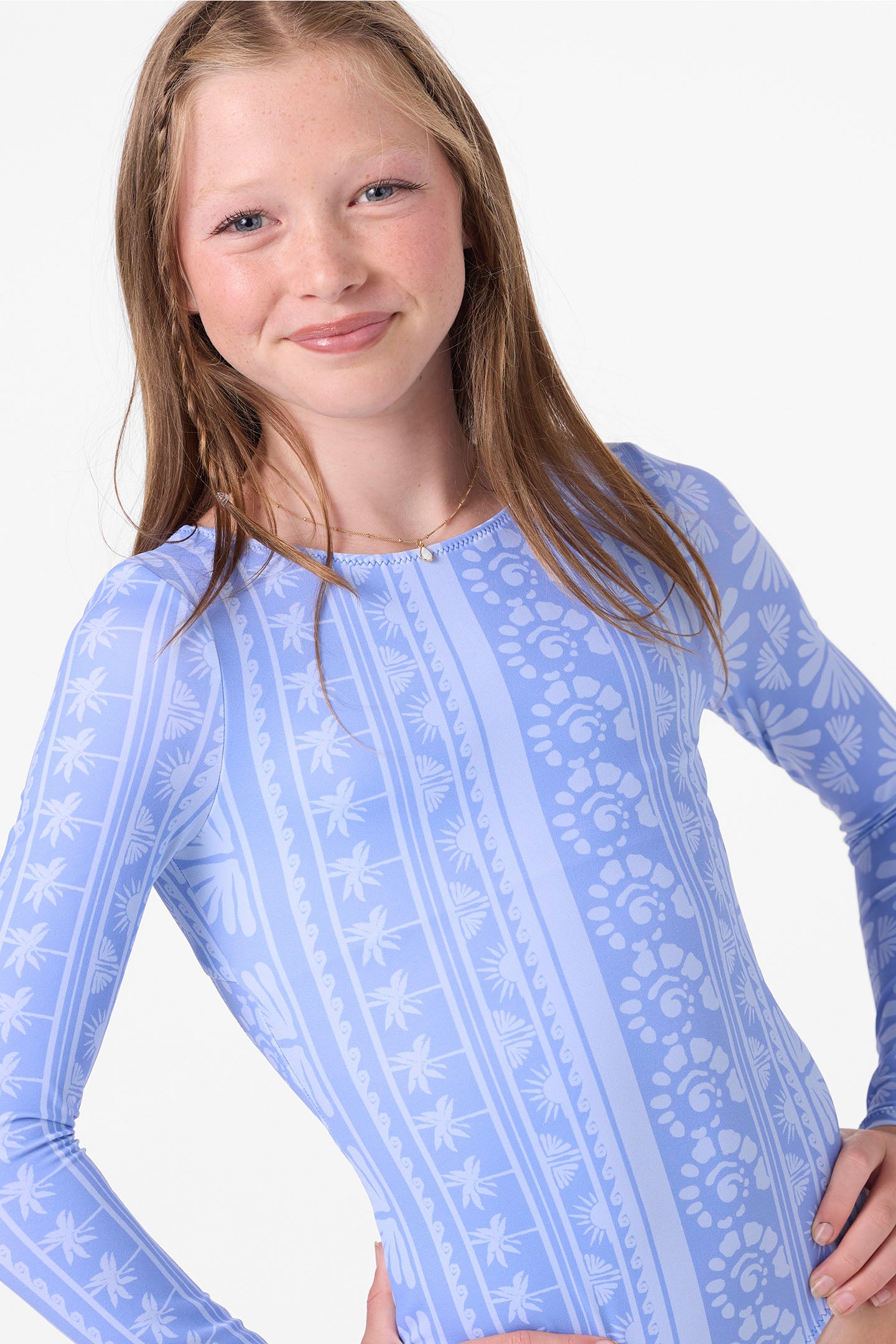 Girl's Surf Abstract Twist Back Surf Suit - Image 4