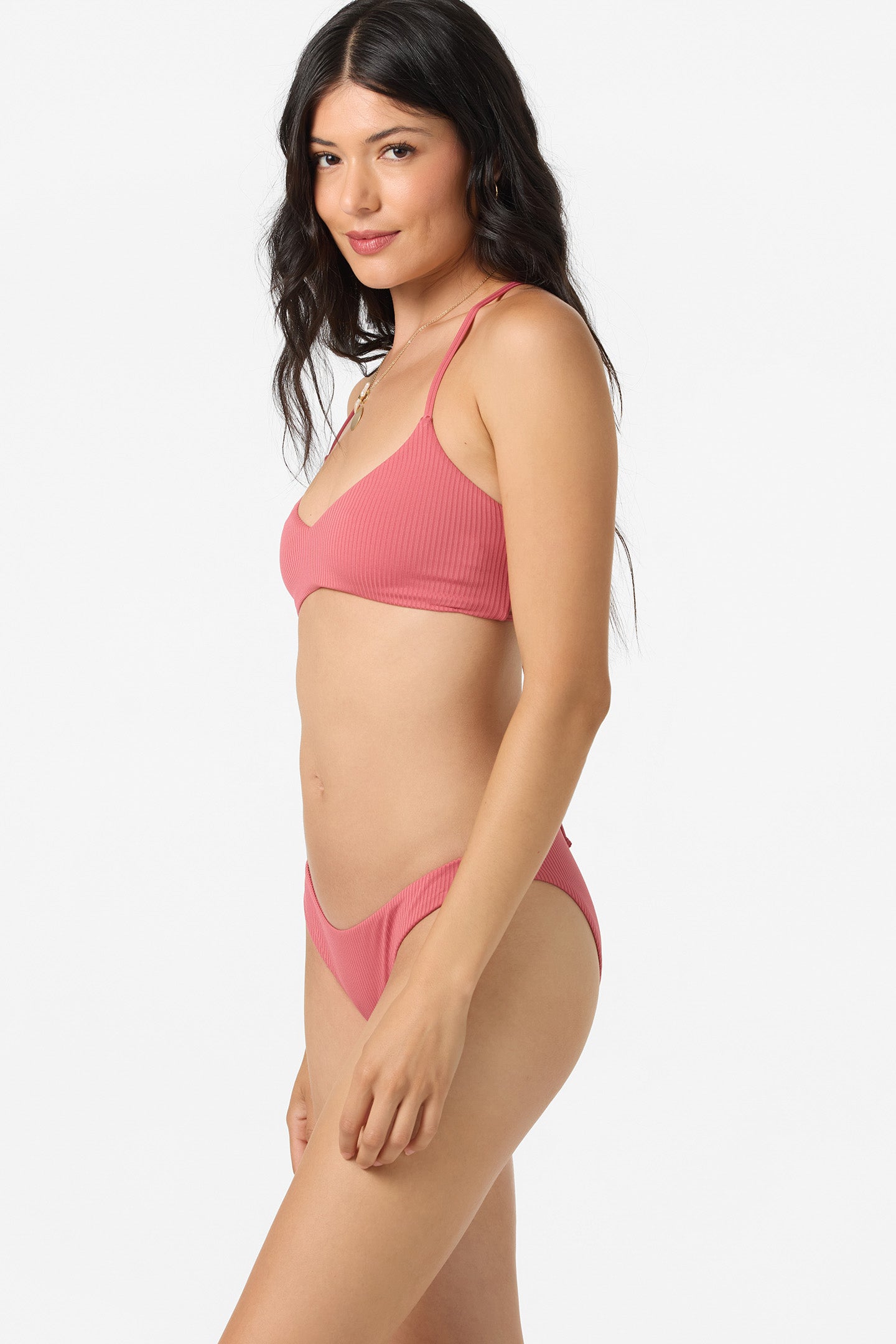 Saltwater Solids Rib Huntington Bralette Bikini Top - Image 4