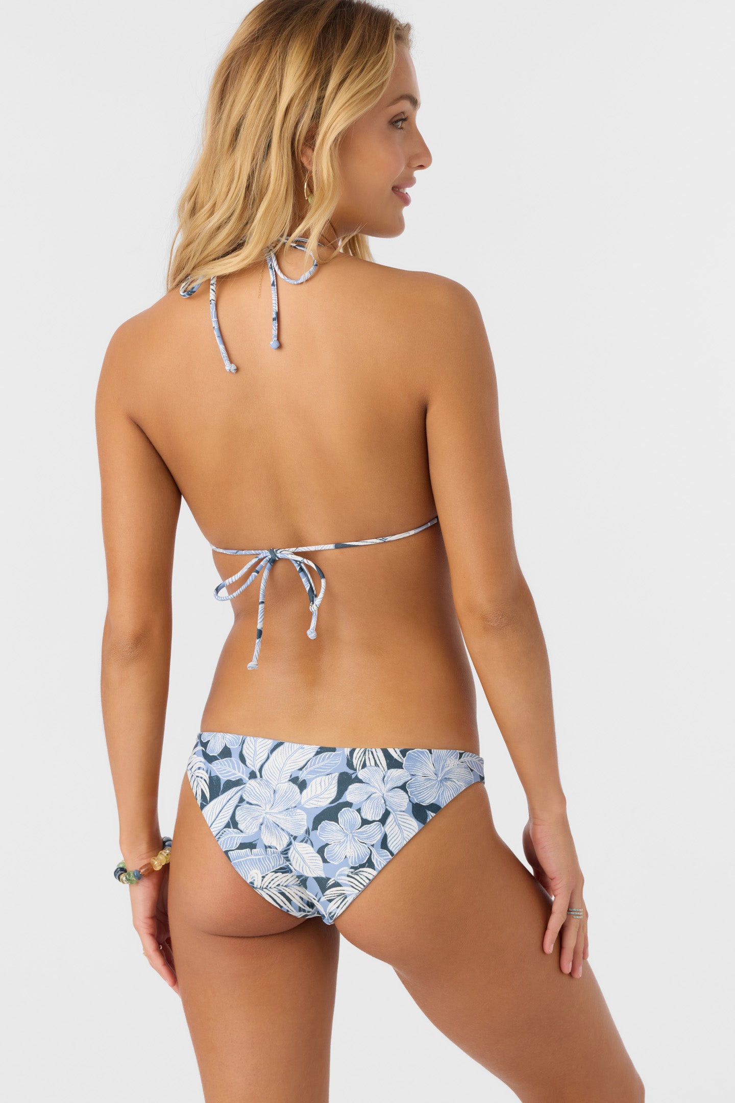Palmetto Floral Stripe Reversible Rockley Classic Bikini Bottoms - Image 2