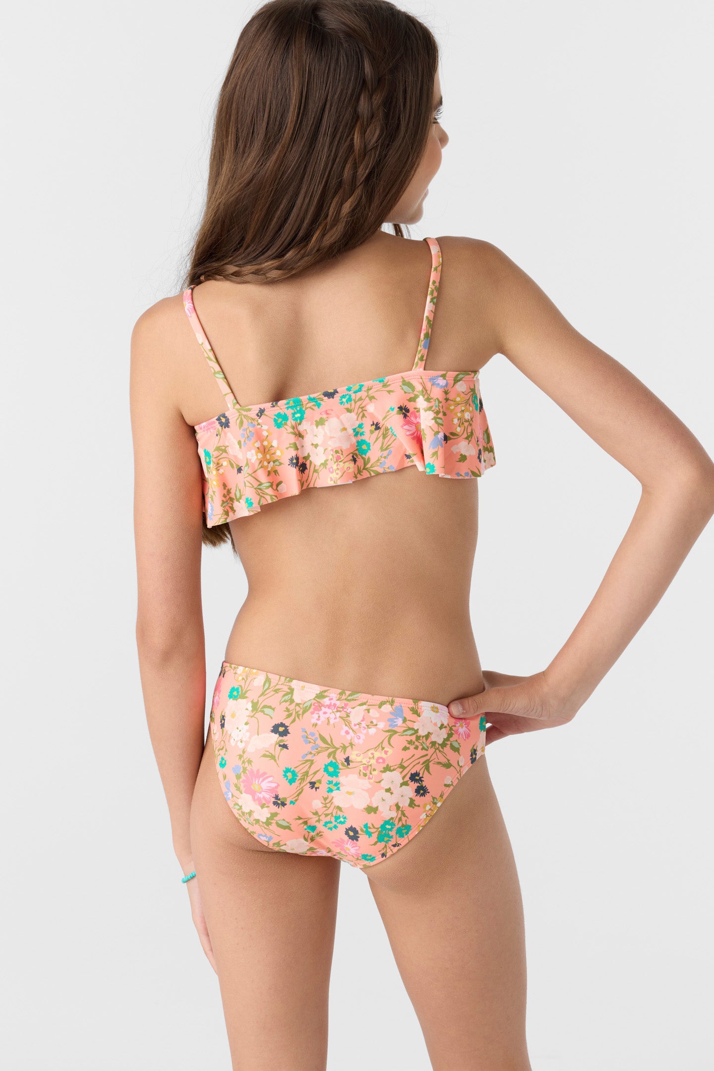 Girl's Kelly Floral Ruffle Bralette Set - Image 2