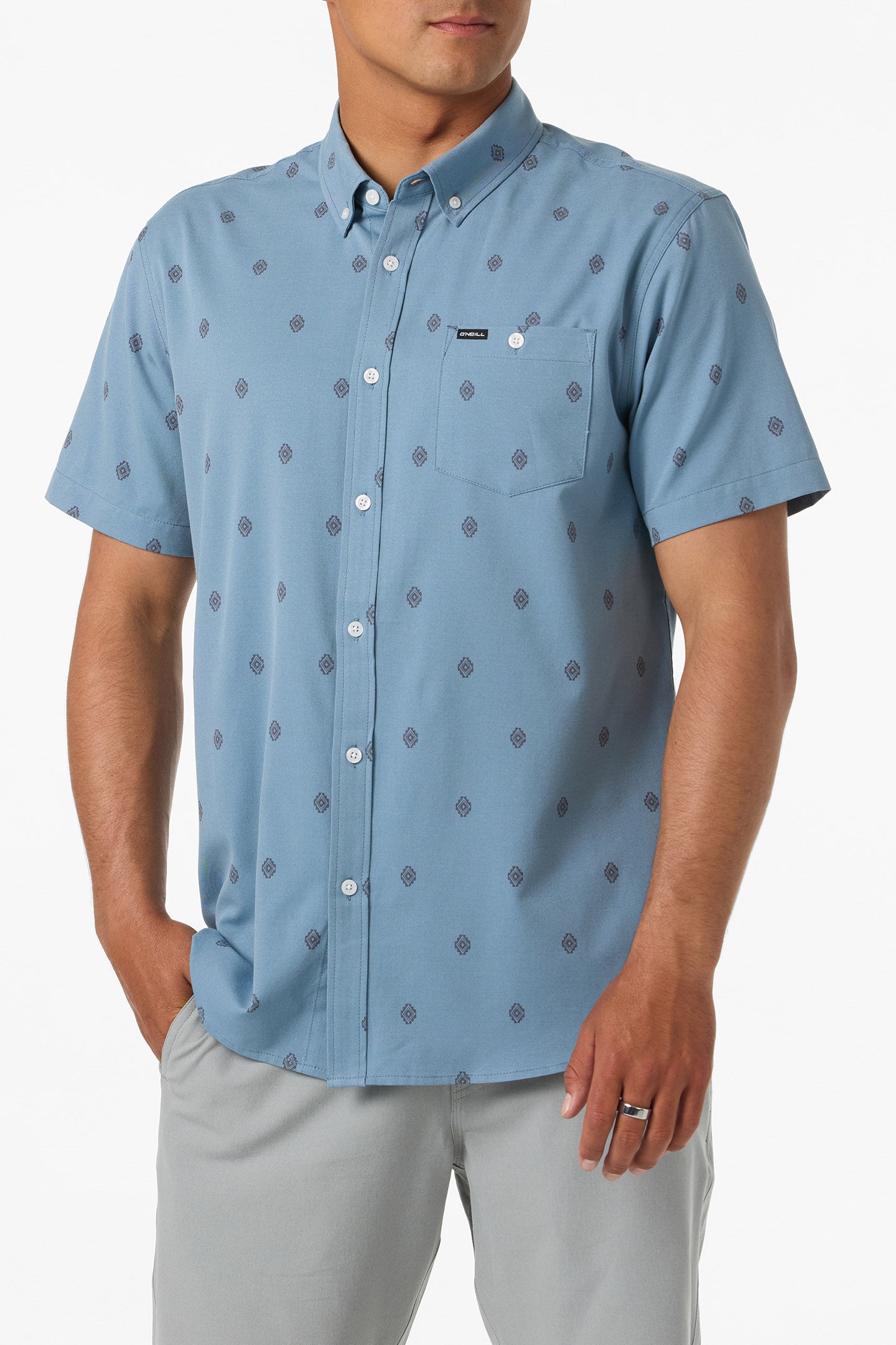 Light Check Geo Standard Fit Shirt - Image 2
