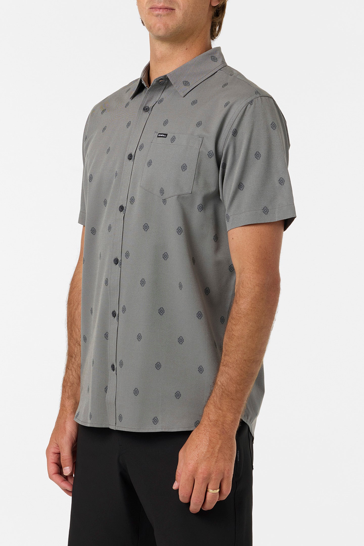 Light Check Geo Standard Fit Shirt - Image 3