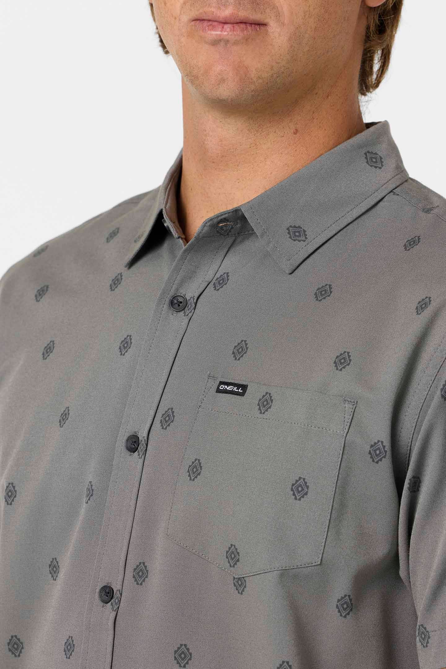 Light Check Geo Standard Fit Shirt - Image 4