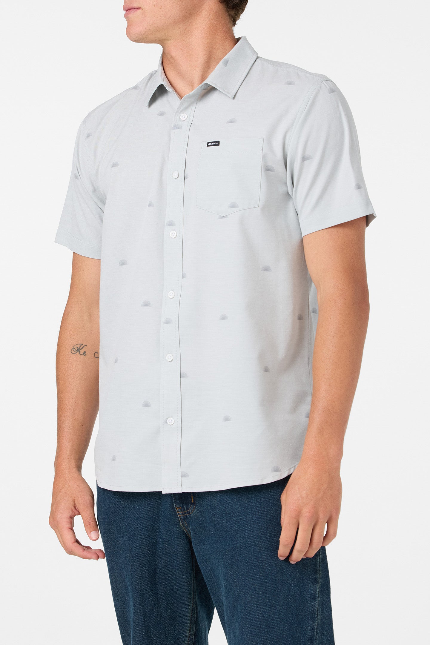 Light Check Geo Standard Fit Shirt - Image 3