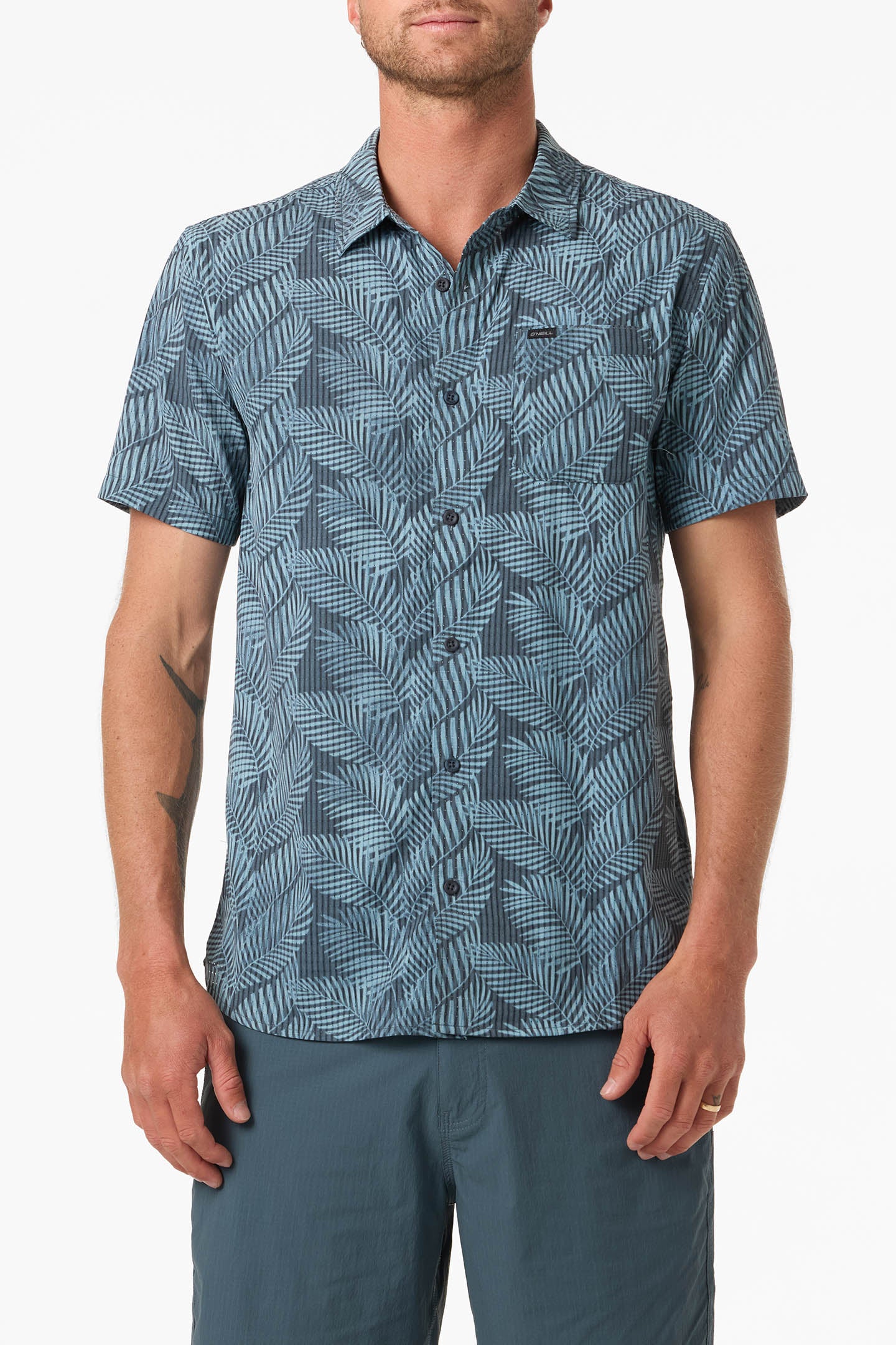 TRVLR Perforated Printed Standard Fit Shirt - Image 2