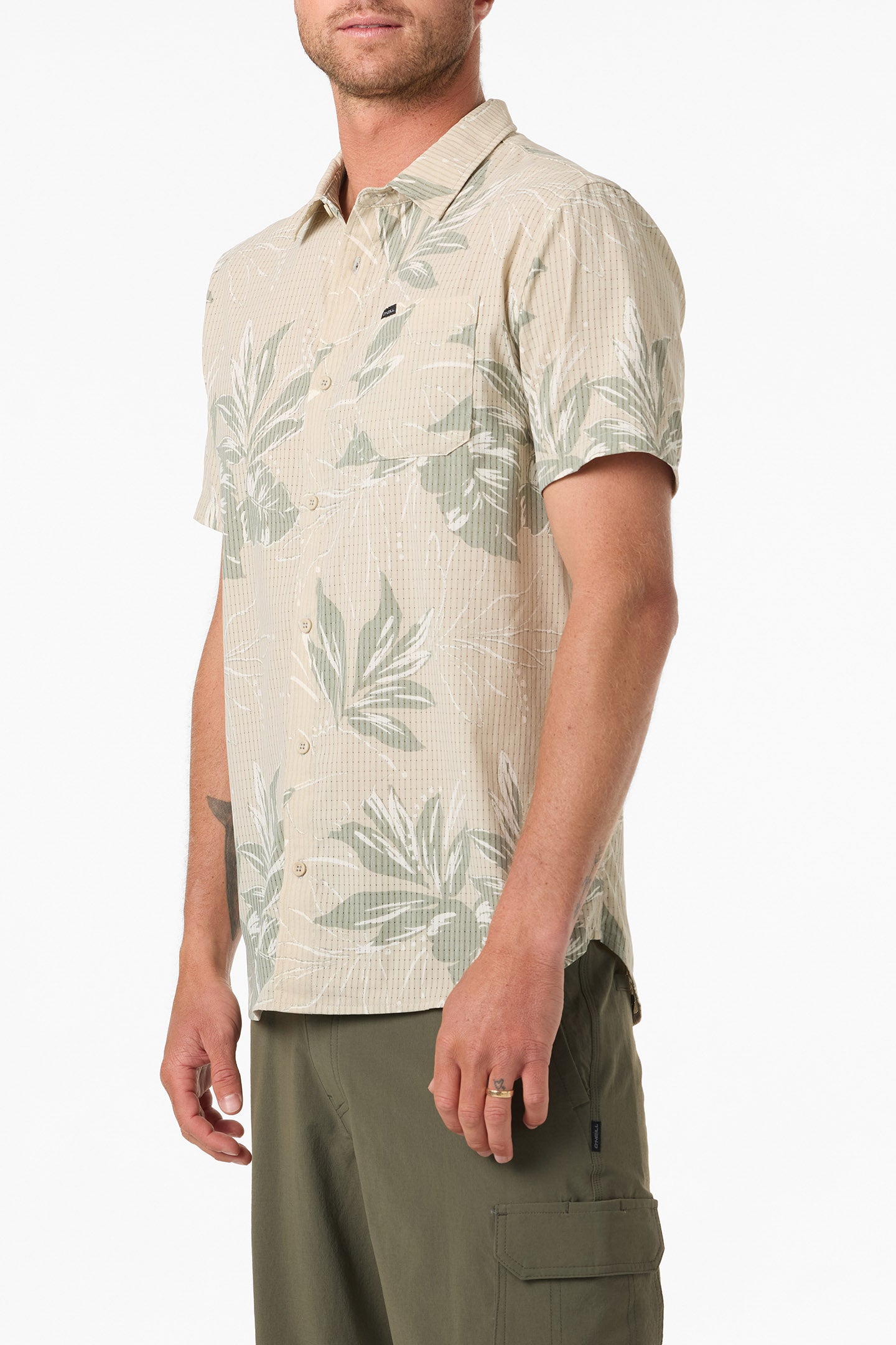 TRVLR Perforated Printed Standard Fit Shirt - Image 4