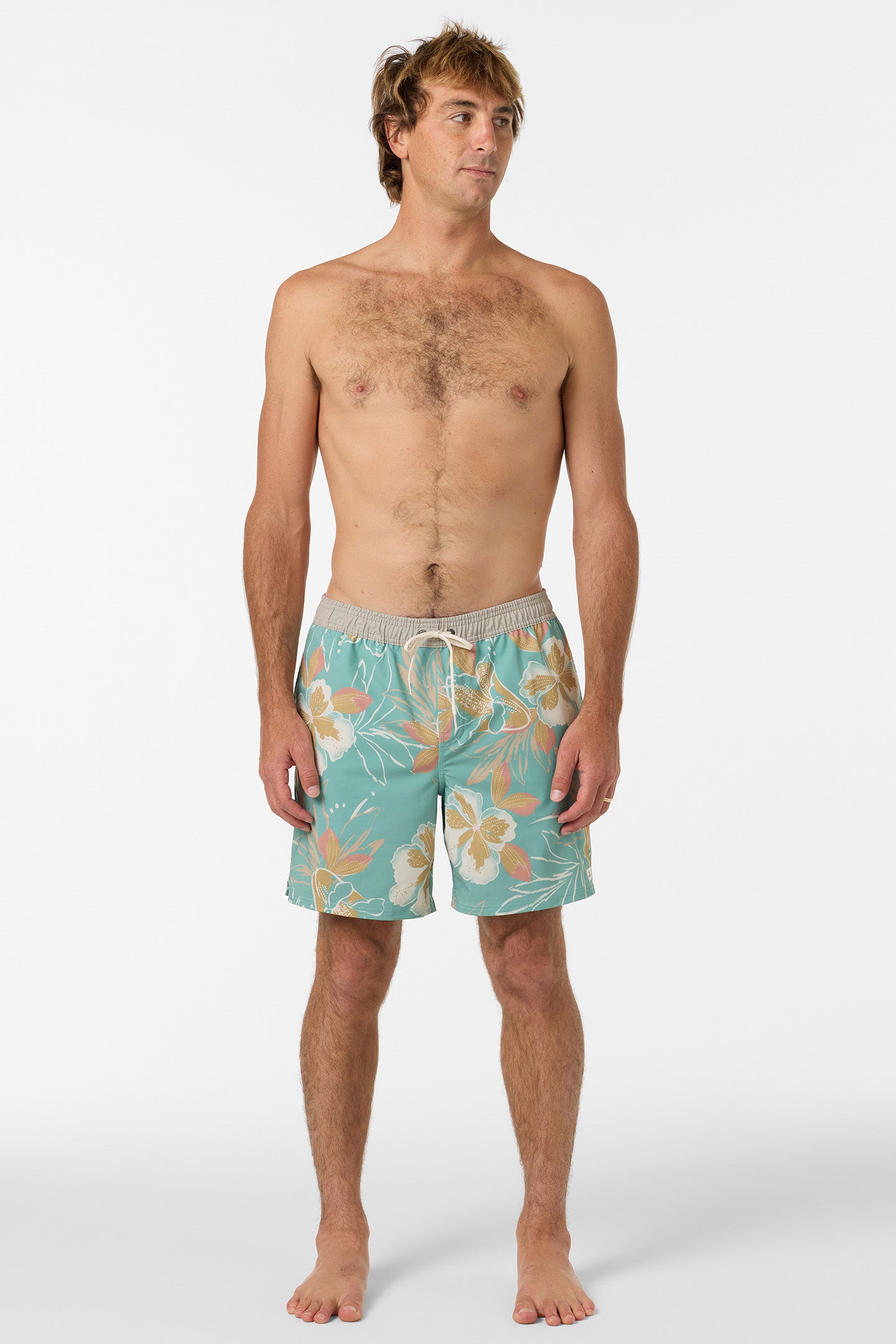 Hermosa Elastic Waist Lined 17 Swim Trunks - Image 4