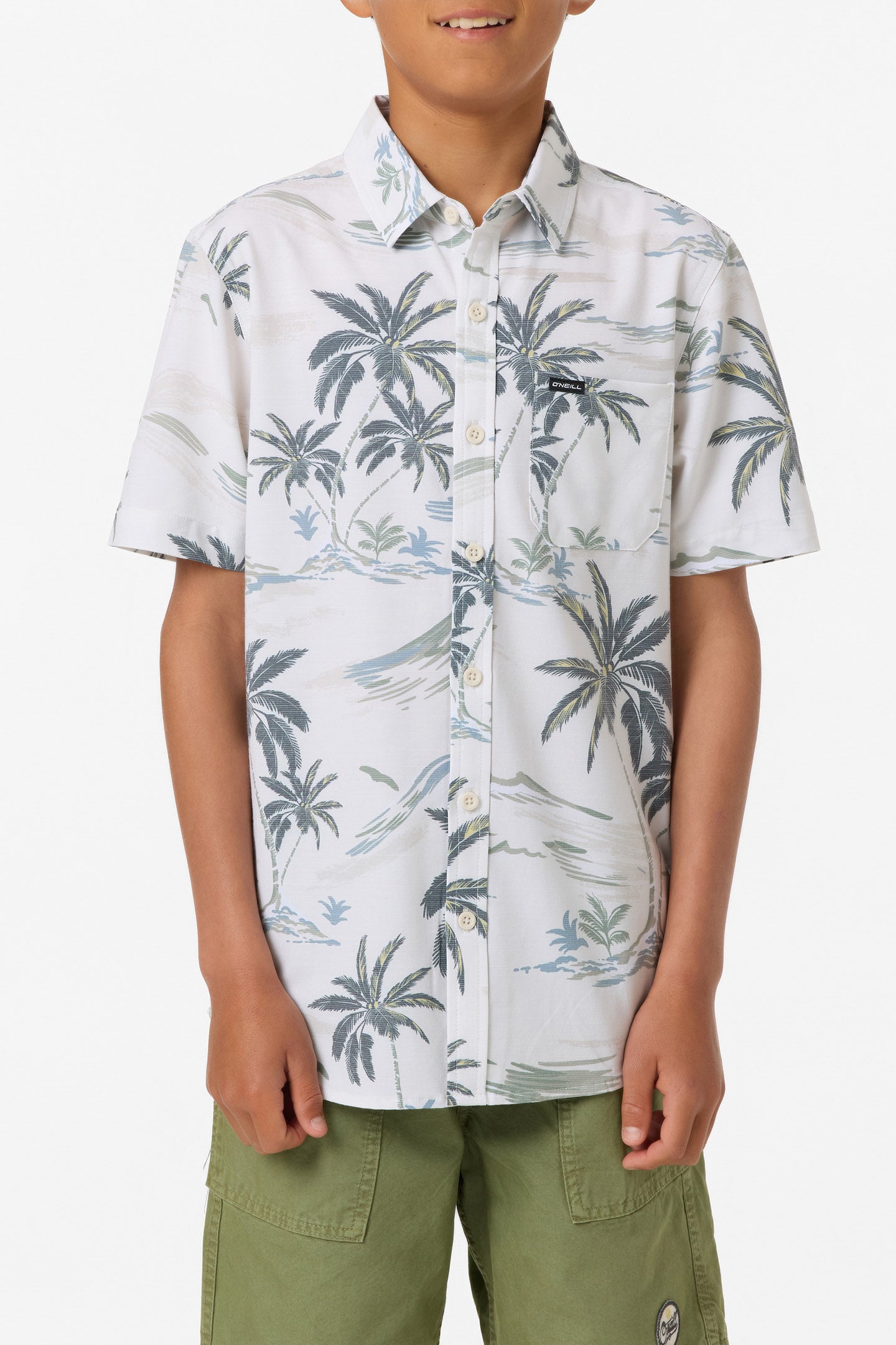 Boy's UPF Slub Standard Woven Shirt