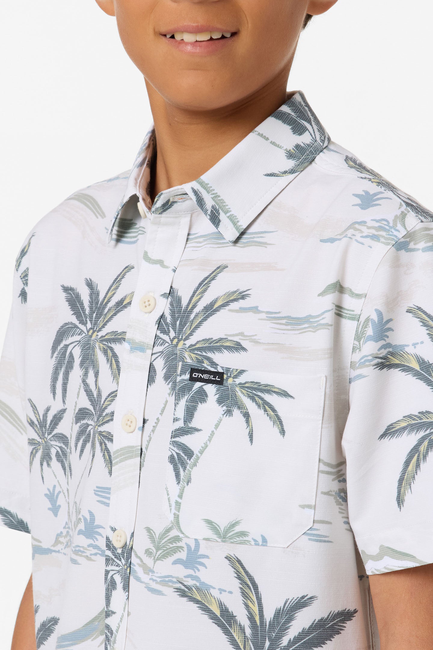 Boy's UPF Slub Standard Woven Shirt - Image 4