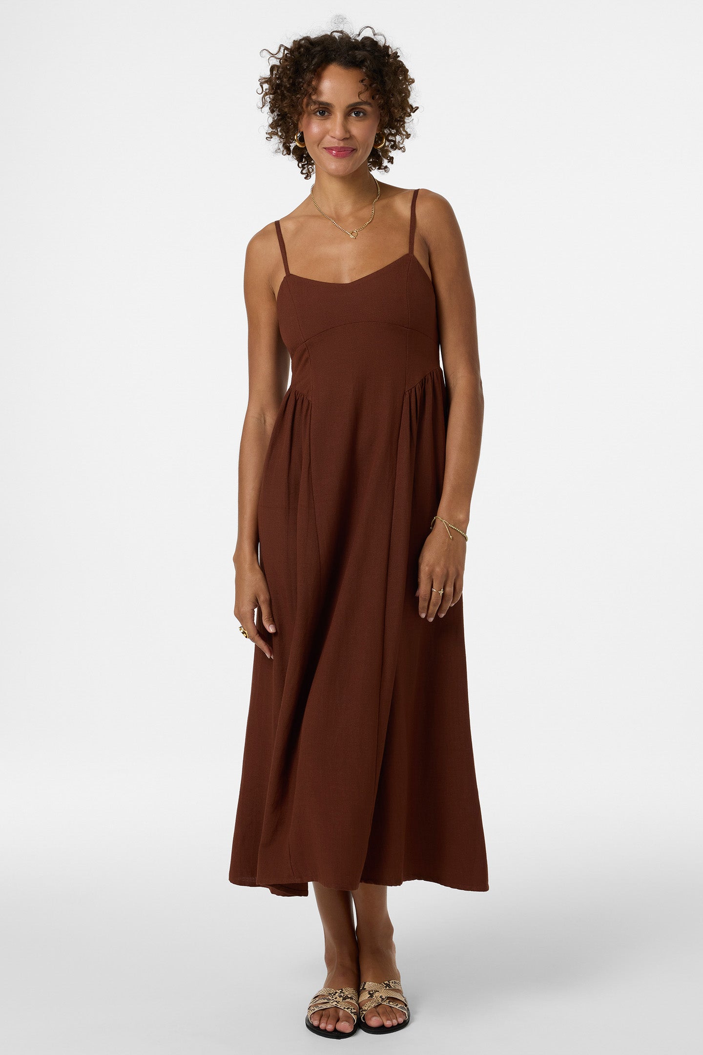 Linden Solid Midi Dress - Image 4