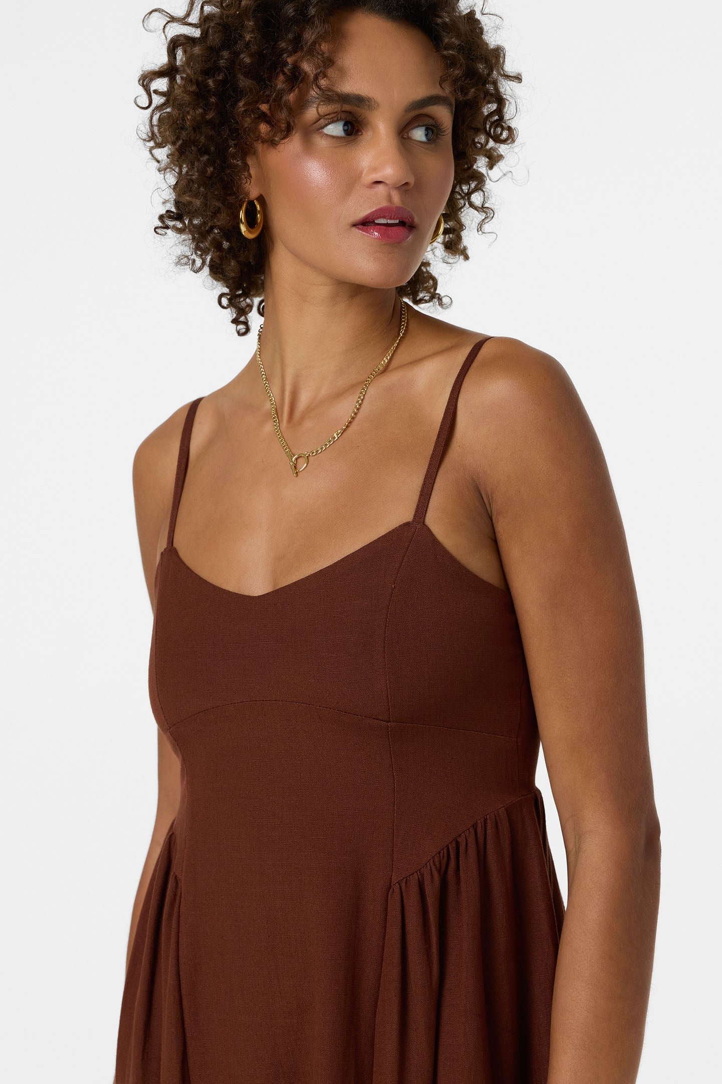 Linden Solid Midi Dress - Image 5